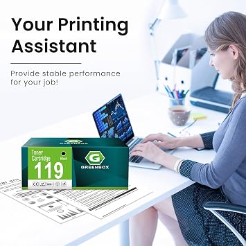 GREENBOX 119 Black Toner Cartridge Replacement for Canon 119 3479B001 Toner Cartridge for imageCLASS MF6160dw MF414dw MF5950dw MF5880dn MF5850dn MF416dw LBP253dw LBP6300dn MF5960dn Printer, 2-Pack