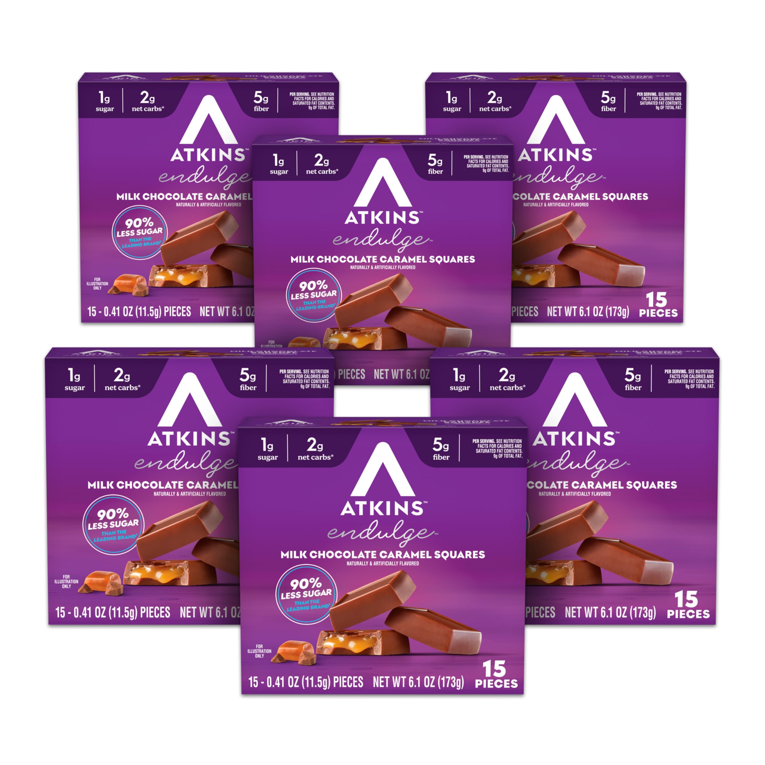 Atkins Endulge Caramel Nut Chew Bar, 2g Sugar, 5 Count — Amazon image 10
