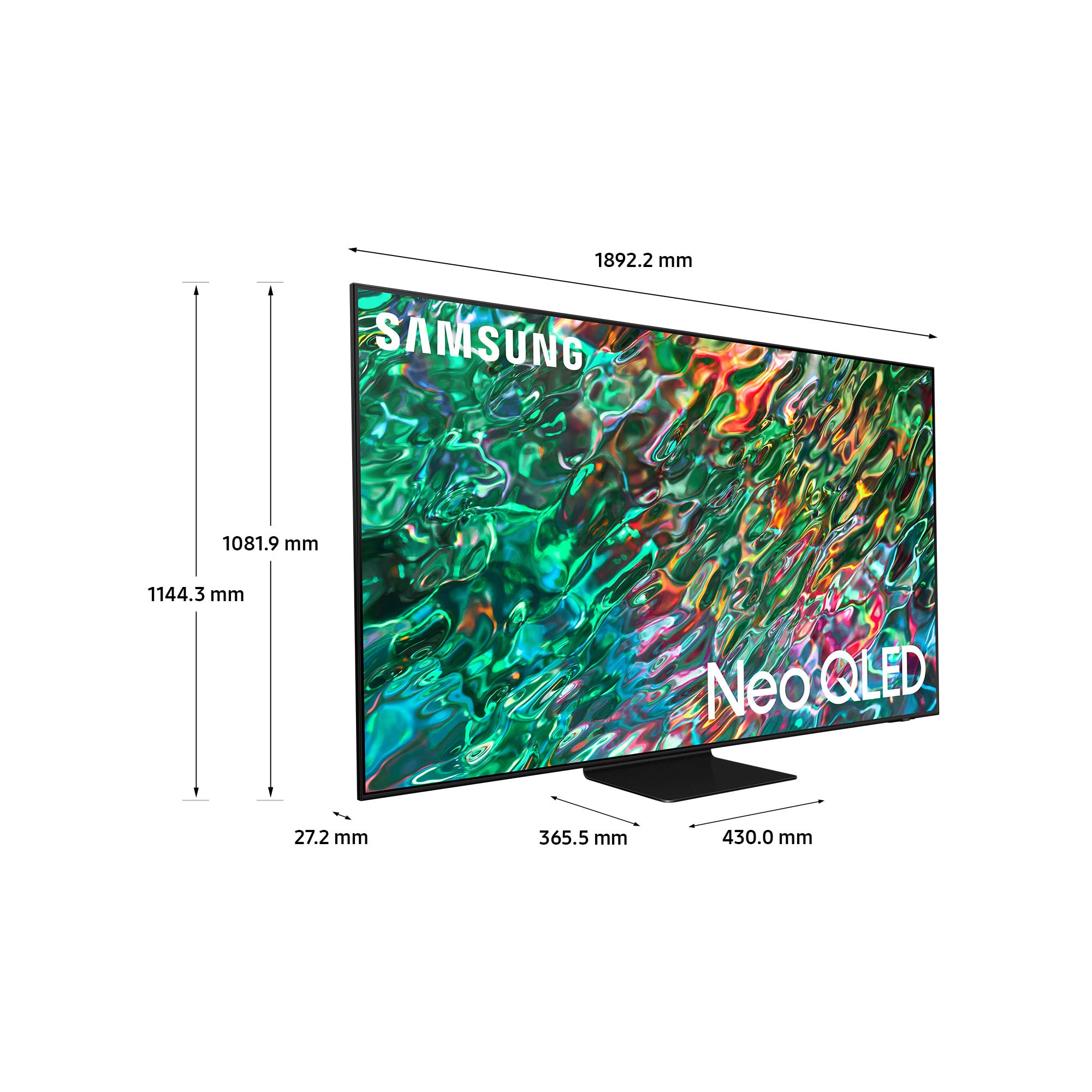 Samsung TV 85" QE85QN90BATXZT NEO QLED 4K, Quantum Matrix, mini LED, Processore Neo Quantum 4K, Quantum HDR, Dolby Atmos e OTS+, NeoSlim Design