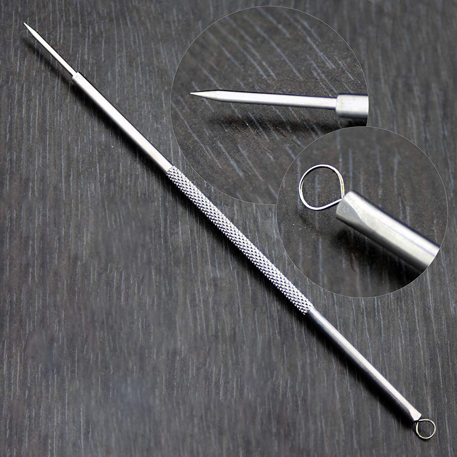Stainless Steel Made Blackhead Whitehead Pimple Acne Blemish Comedone Extractor Remover Tool