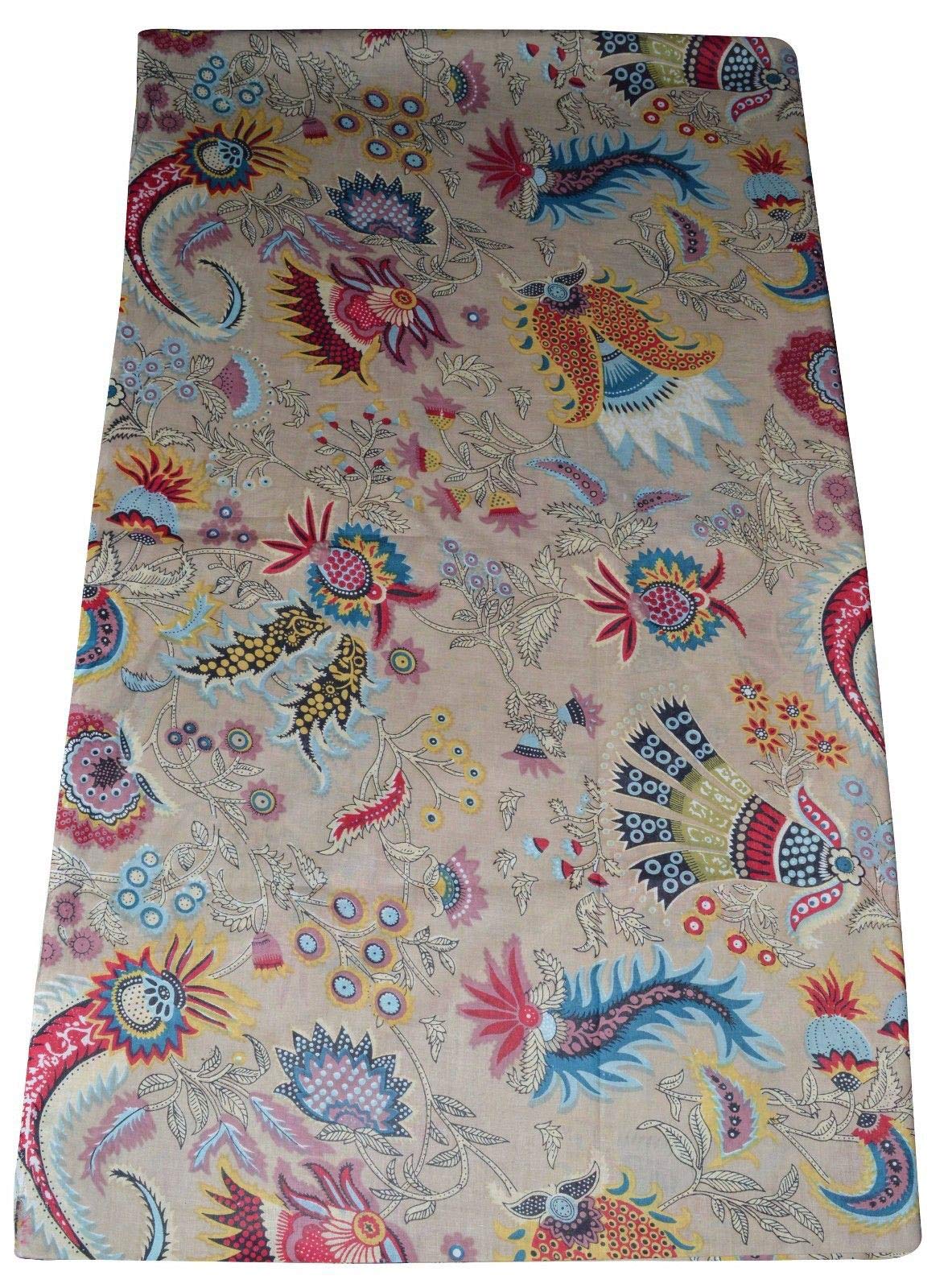 Traditional Jaipur, Tkanina bawełniana z nadrukiem, indyjskie nadruki, na letnią sukienkę, poduszki, pokrowiec na sofę, kurti, poduszka, pokrowiec na sofę (10 metrów)