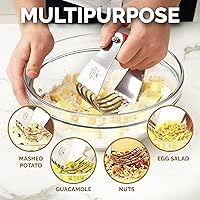 Vista 42 de Zulay Kitchen - Batidora de masa profesional, cortador de repostería de acero inoxidable, licuadora de pastelería resistente y cortador de masa