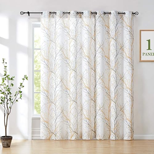 Miniatura 1 de Fmfunctex - Cortina semitransparente, diseño de ramas de árbol.