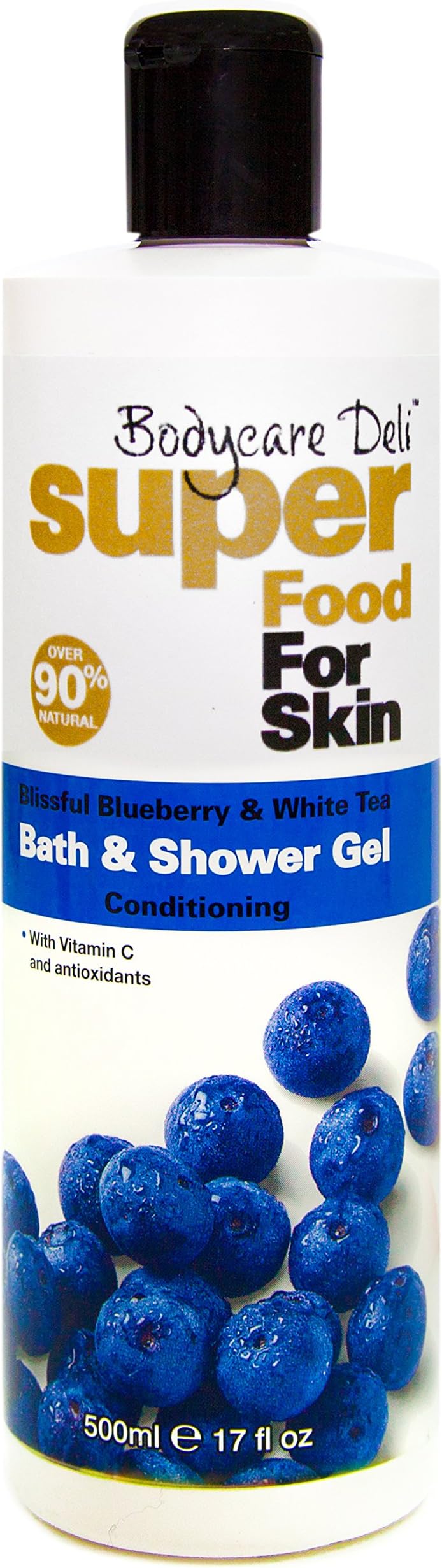 Bodycare Deli Super Food for Skin Blissful Bath and Shower Gel, Blueberry/White Tea
