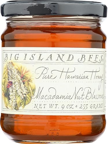 Big Island Bees - Miel hawaiana sin calefacción, pura y cruda, variedad floral individual (tarro de vidrio de 9 onzas)