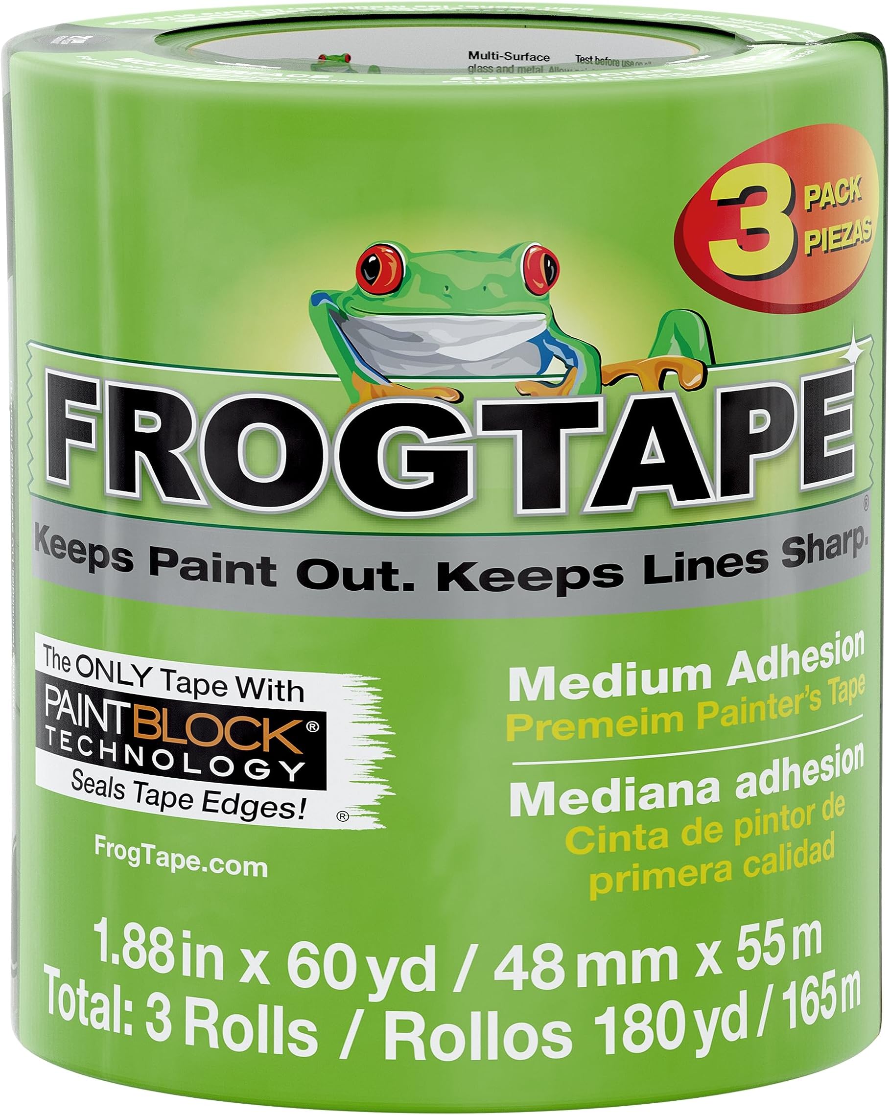 FROGTAPE 282549 Shape Painting Tape, 1.81Inch x 25Yard