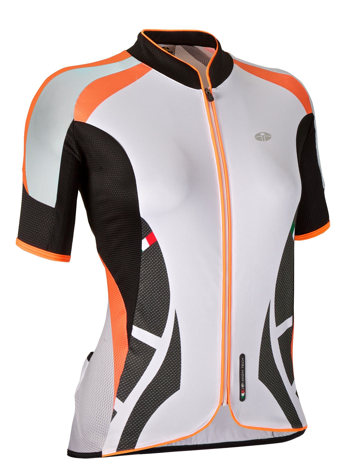 Gsg Cristallo Womens Cycling T Shirt With Zip Lycra Orange