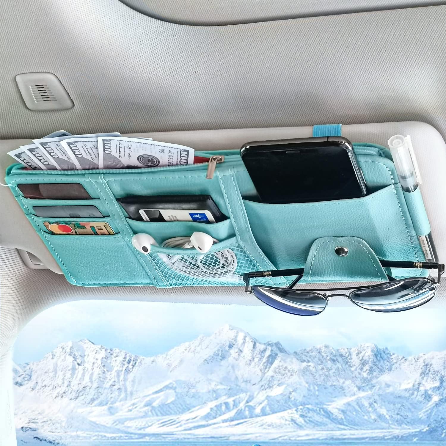 Suvnie Car Sun Visor Organizer, Auto Interior Visor Storage