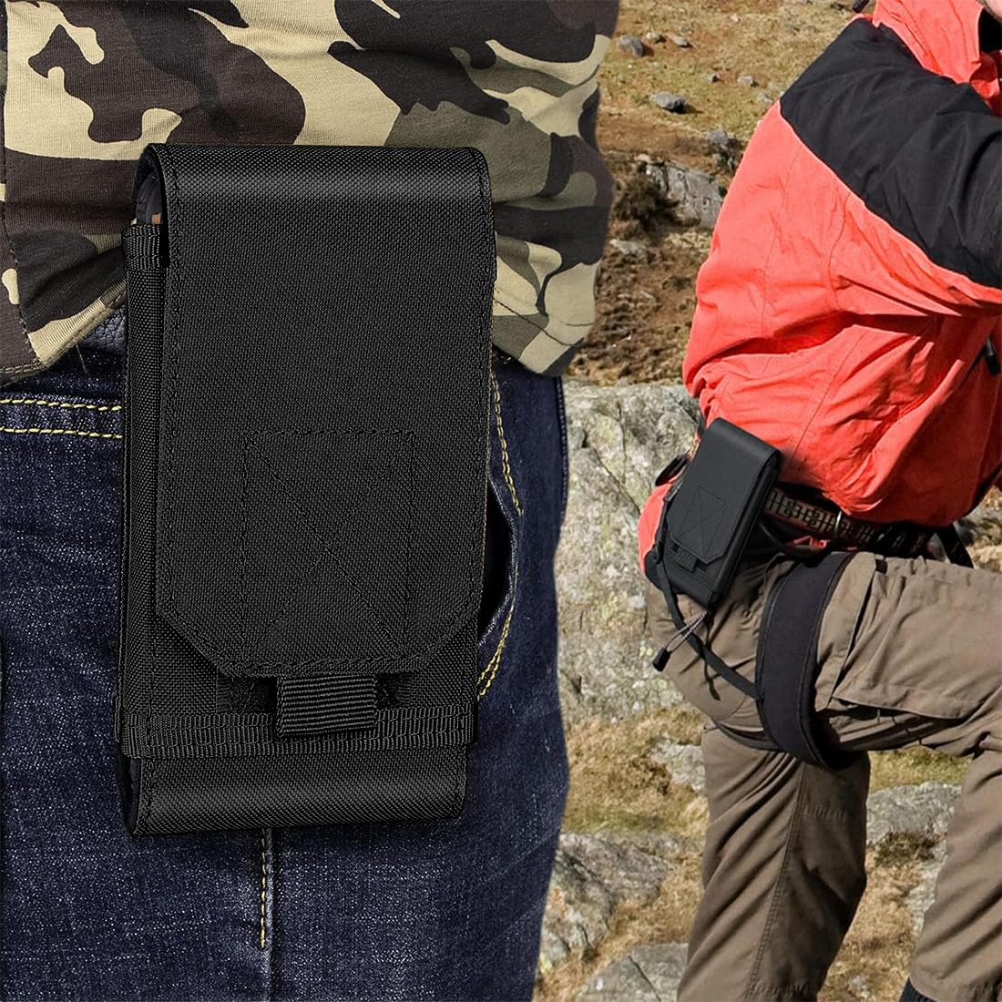 Funda Cinturón Vertical Para Móviles De 4.7 A 6.7 Pulgadas, Con Hebilla Metálica Y Ranura Para Funda Cinturón Vertical Para Móviles De 4.7 A 6.7 Pulgadas, Con Hebilla Metálica Y Ranura Para