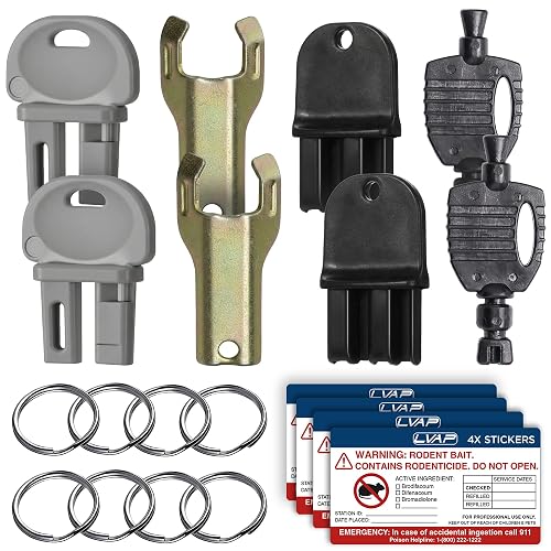 8 Pack Rodent Bait Station Keys for Protecta LP, EVO