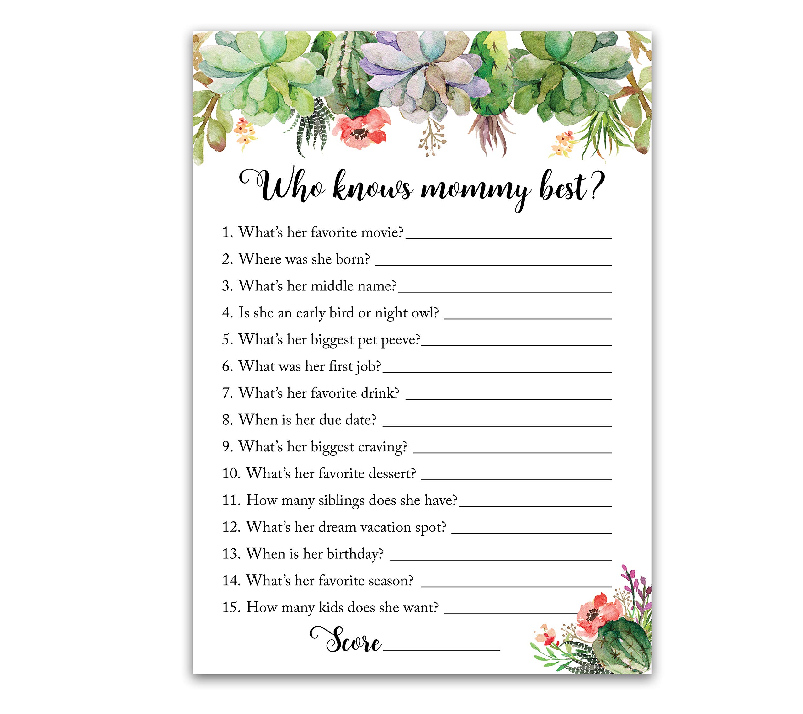 Text Twenty Questions 21 Questions Guessing Game Baby Shower 20