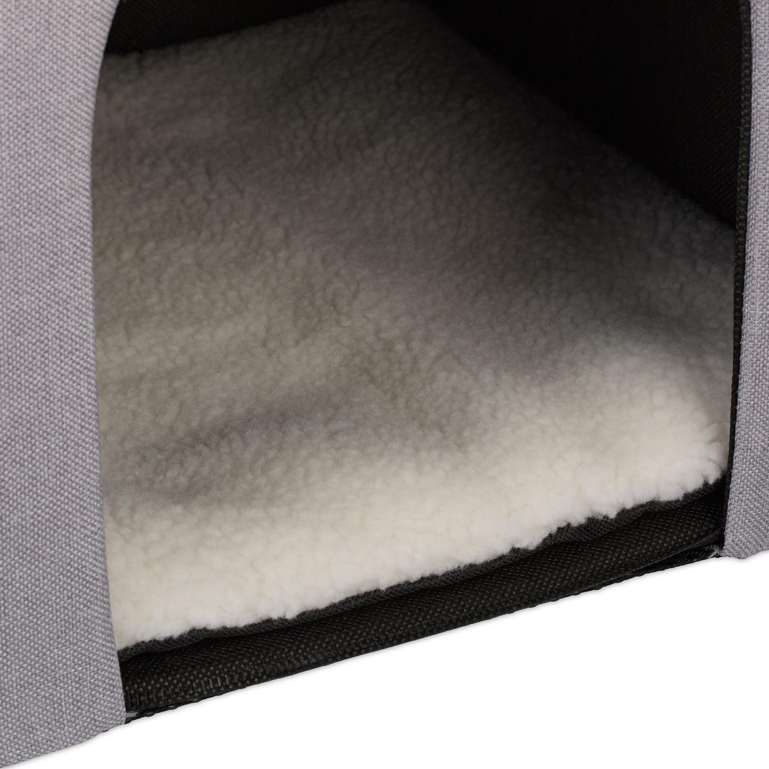 Relaxdays Scaletta a 3 Gradini con Cuccia per Cani e Gatti, Scala per Letto e Divano, con Box, HLP 41,5x72x33 cm, Grigio