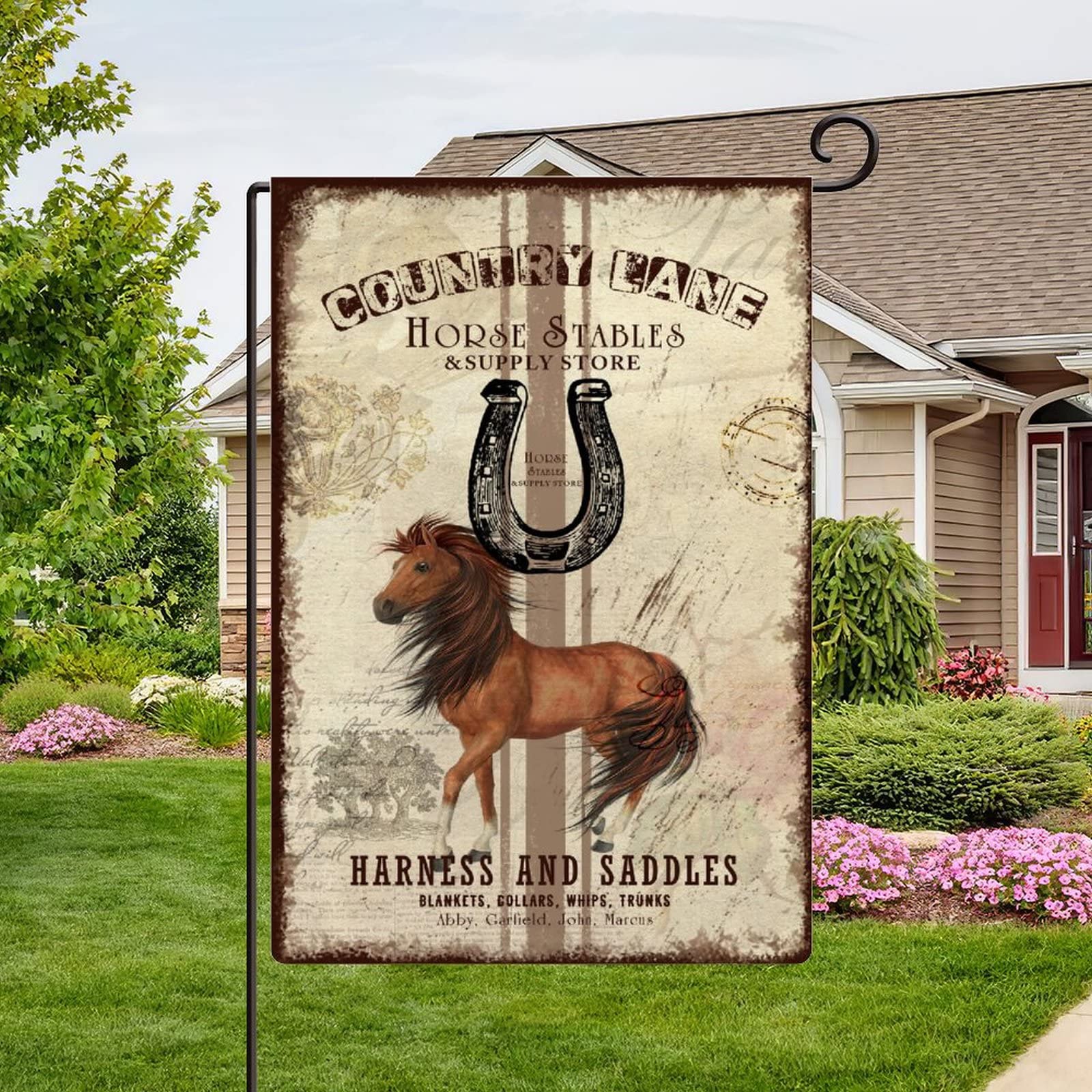 Eyes Drapeau De Jardin Double Face Pour Maison, Porche, Terrasse