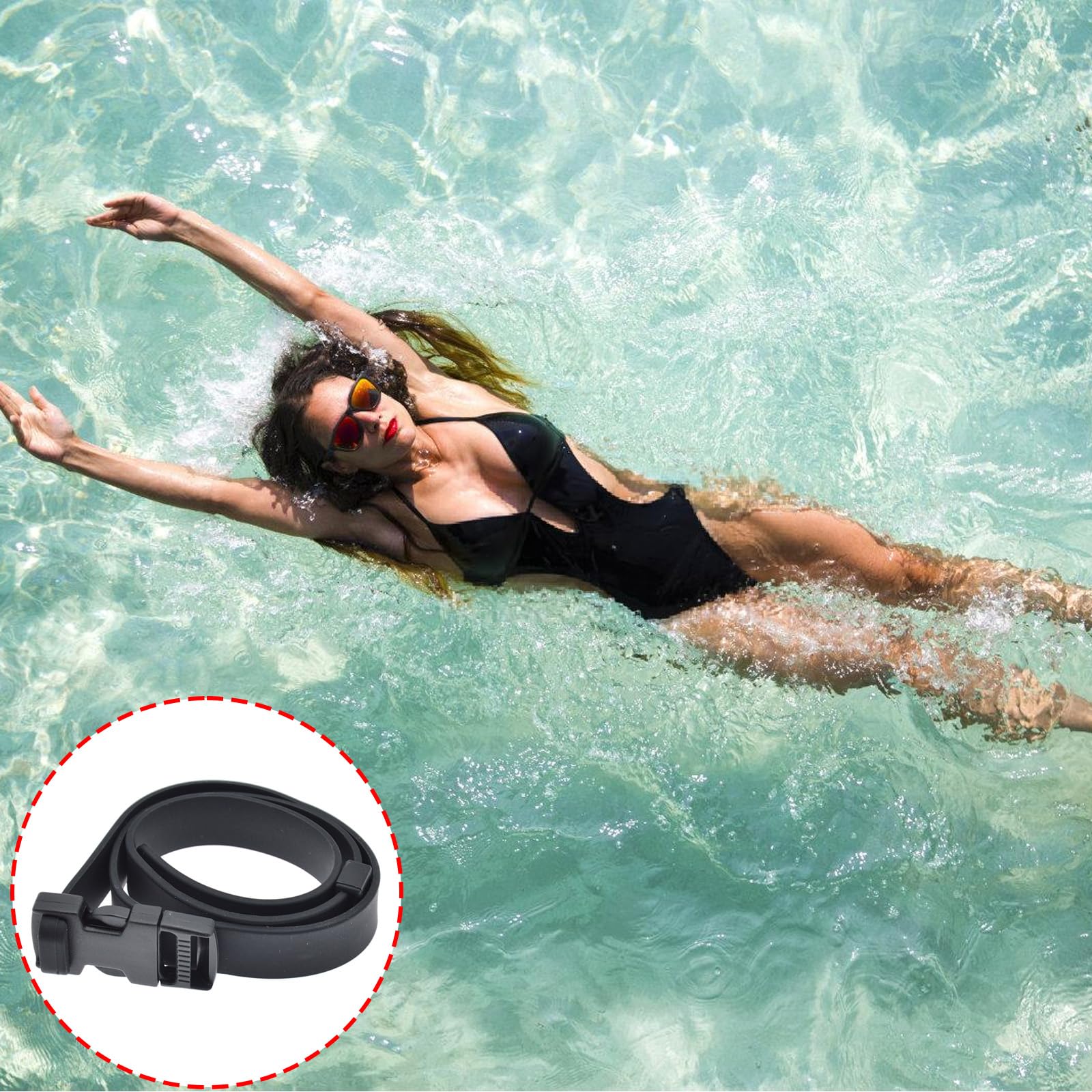 XISAOK Diving Leg Strap Rubber Band with Fast Release Buckles for Diving Camping Rock Climbing Diving Outdoor Sport Fitness