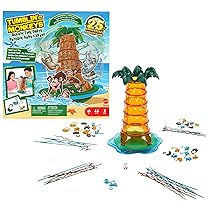 Mattel Games – Salva le Scimmie Rockin’ Tree Party, edizione speciale 25 anniversario con albero che oscilla, animali diversi e bastoncini ondulati e a zig-zag, giocattolo per bambini, 5+ anni, HTW65