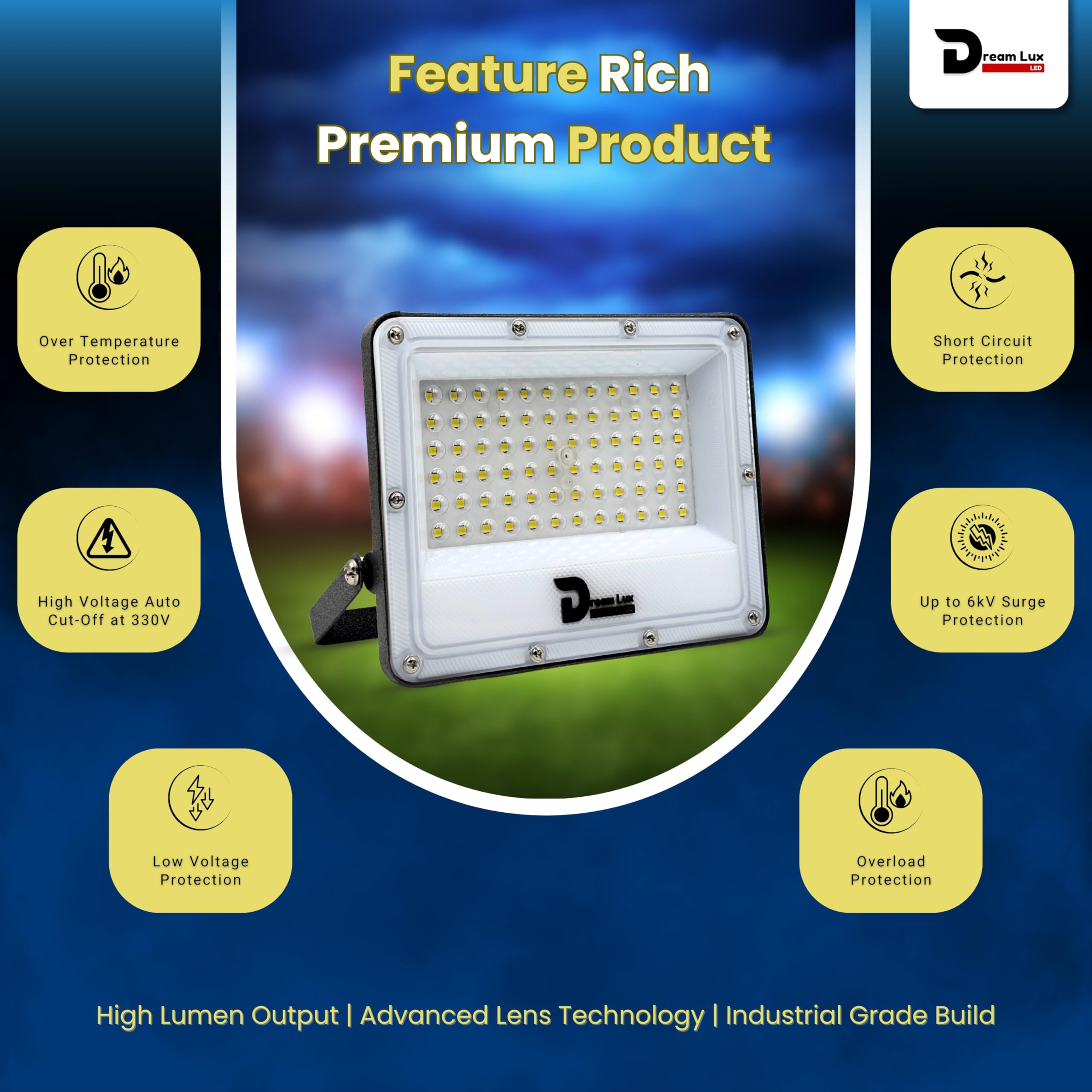 Dreamlux LED Flood Light - Waterproof Outdoor Security -3