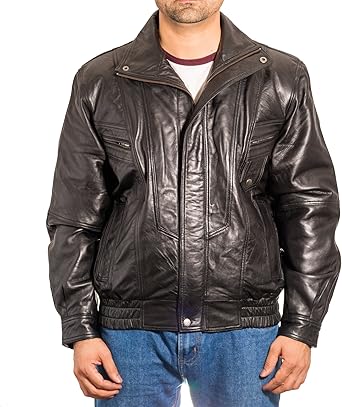 amazon men's leather bomber jacket