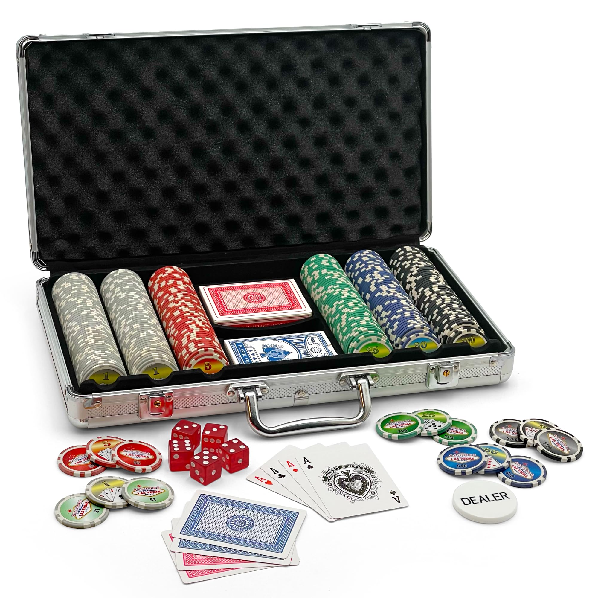 Amazon | Royal Flush 300 Piece 11.5gram Poker chip Set | ポーカー 