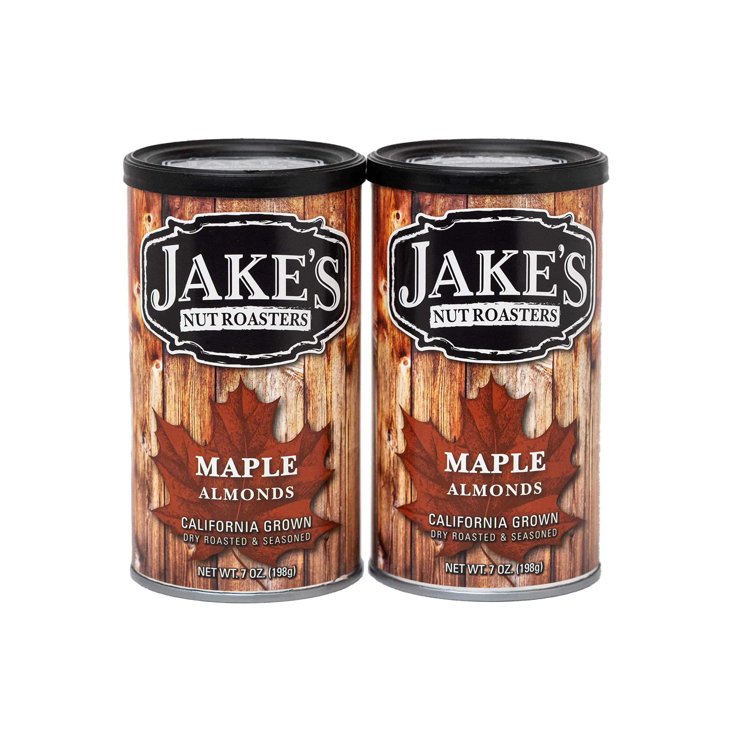 Jake's Nut Roasters - Sweet Maple Almonds (2 Pack) Whole Dry Roasted Seasoned Flavored Almonds - High-Protein Snack with Maple Flavor