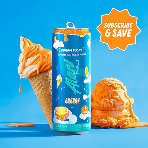 Miniatura 9 de Alani Nu DREAM FLOAT - Bebidas energéticas bajas en calorías sin azúcar, 200 mg de cafeína, rendimiento previo al entrenamiento con antioxidantes,