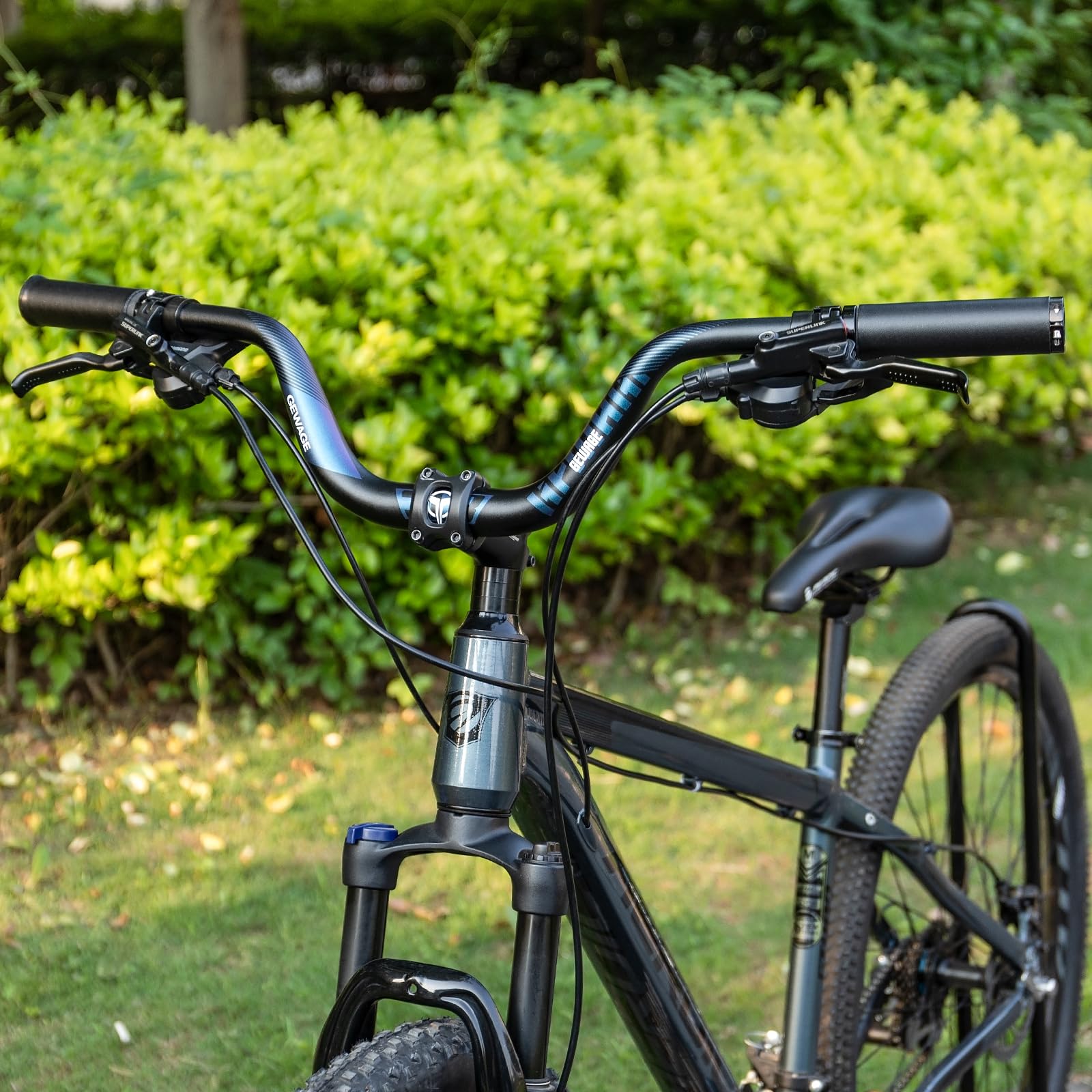 Guidon de vélo 31,8 cm – 25 mm, 55 mm, 70 mm, 90 mm, 120 mm – Guidon de vélo en alliage d'aluminium de 780 mm (120 mm d'élévation)