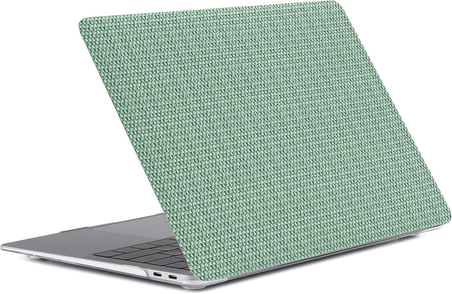 Green Woven Fabric Design for MacBook Pro 13 inch Case A2338 A2289 A2251 A2159 A1989 A1708 A1706 (2023-2016)
