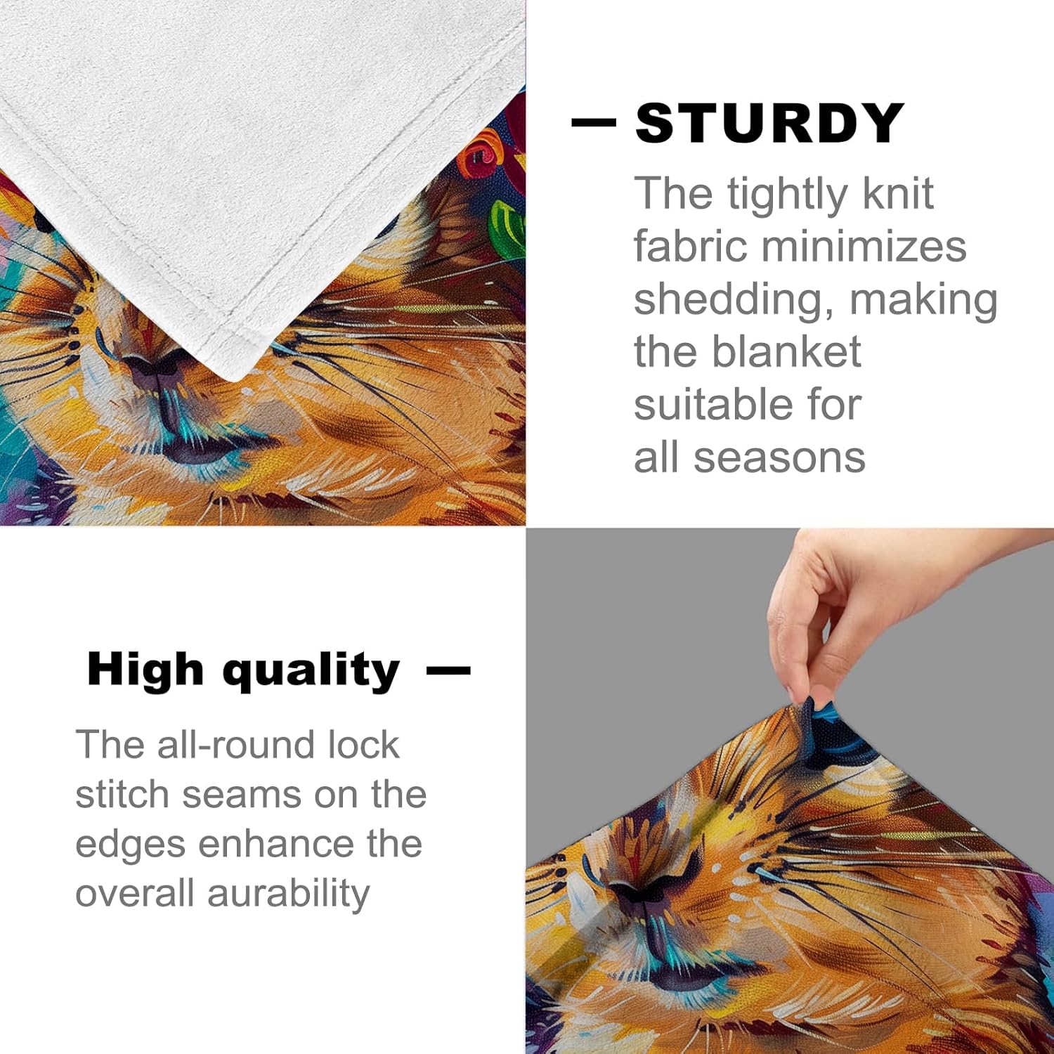 Squirrel Blanket for Kids Adults, Flannel Squirrel Blankets Gifts, Colorful Floral Squirrel Throw Blanket for Sofa Couch Bed Living Room Soft Warm Cozy Squirrel Decor 60" x 50"