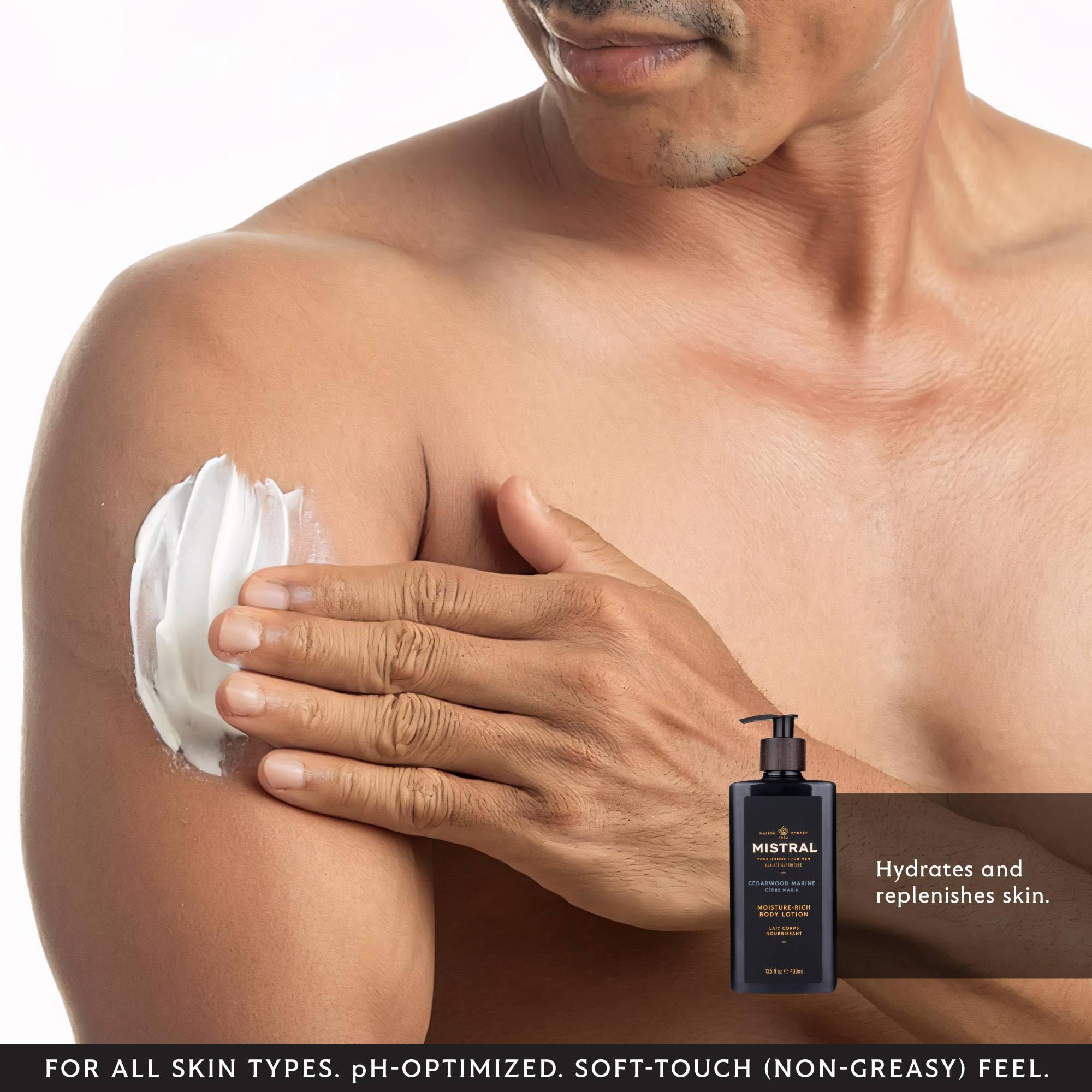 Mistral Men's Moisture-Rich Body Lotion with Shea Oil & Squalane