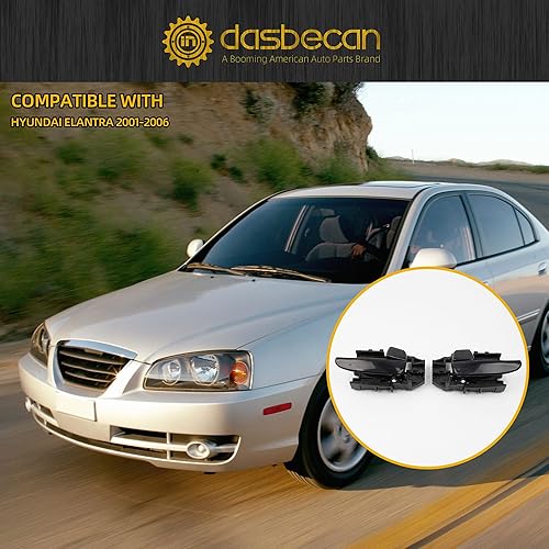 Miniatura 7 de Dasbecan 8 manijas de puerta trasera para el lado del conductor, interiores y exteriores, compatibles con Hyundai Elantra 2001-2006, reemplazan #