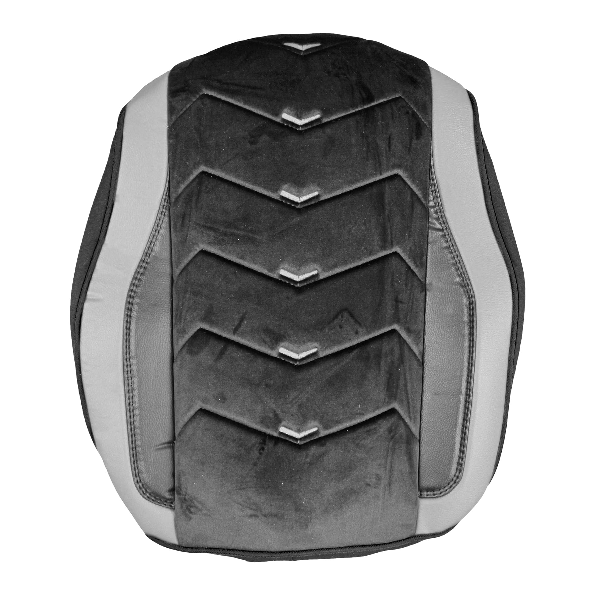Generisch Fundas de asiento aptas para MAN TGX TGS TGM TGL 2015-2020 Camión 1+1 Piel/Alcantara, color negro con gris