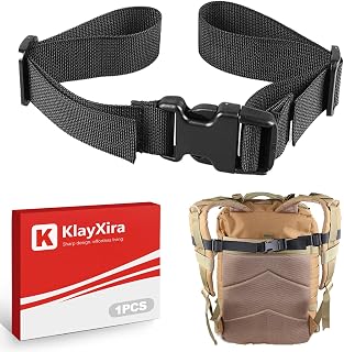 Adjustable Universal Backpack Chest Sternum Strap, Quick Release Buckle with D-Rings, Shoulder Clip Harness Extender for Hiking Camping Rucking Travel