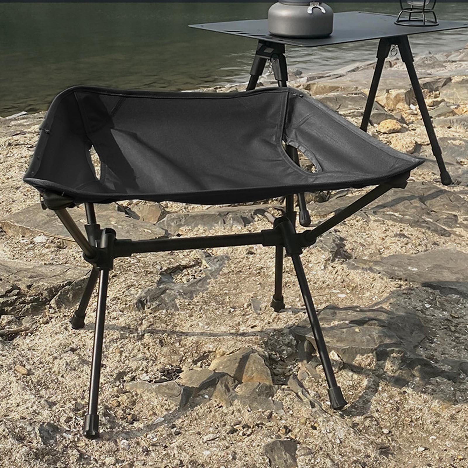 Sgabello pieghevole portatile – Sedia da viaggio compatta in alluminio, sedile leggero per esterni, resistente e pieghevole per escursioni, gite in spiaggia, relax, grigliate, escursioni con zaino in