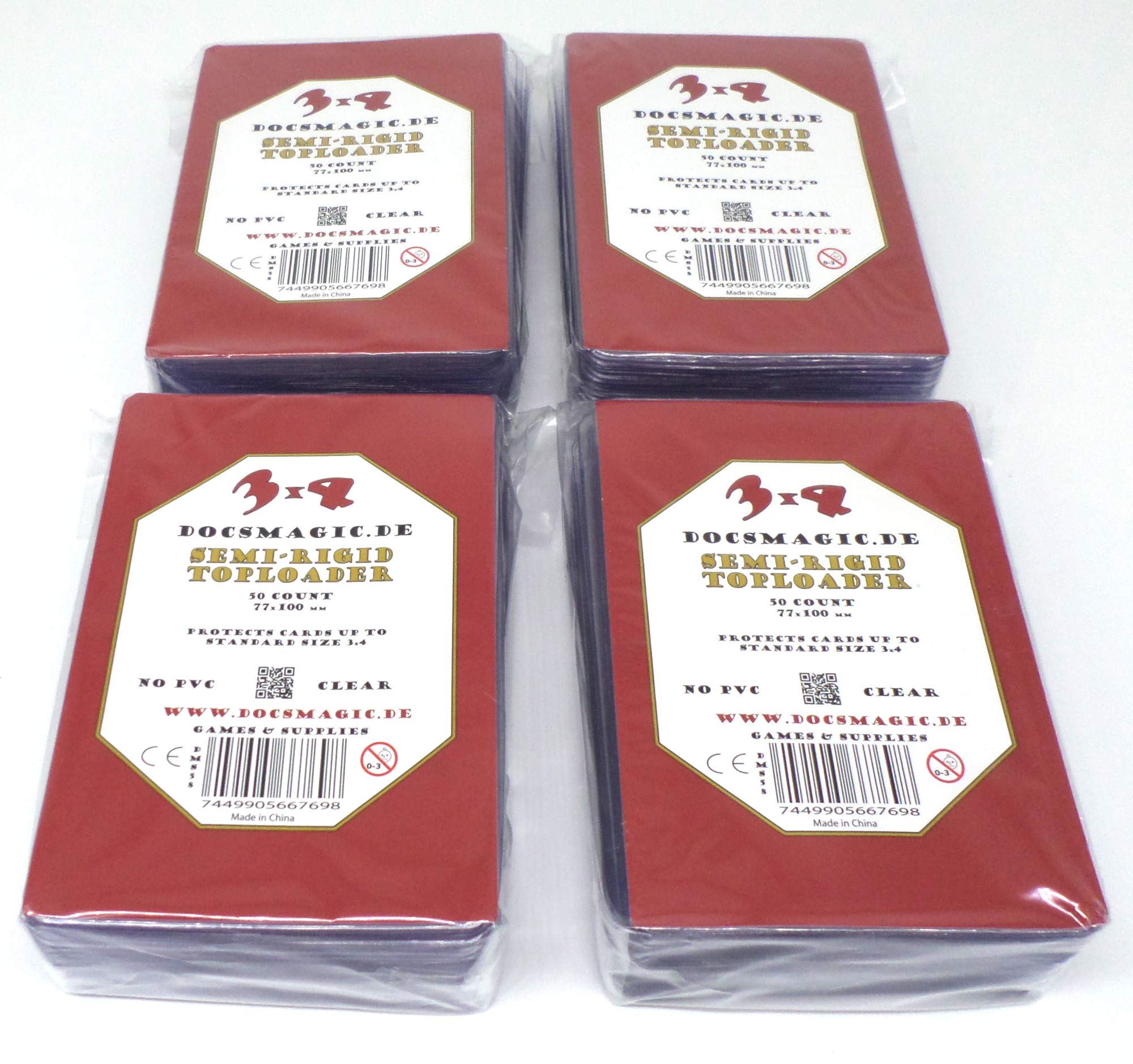 docsmagic.de 4 x 50 semi-rigid toploader standard size