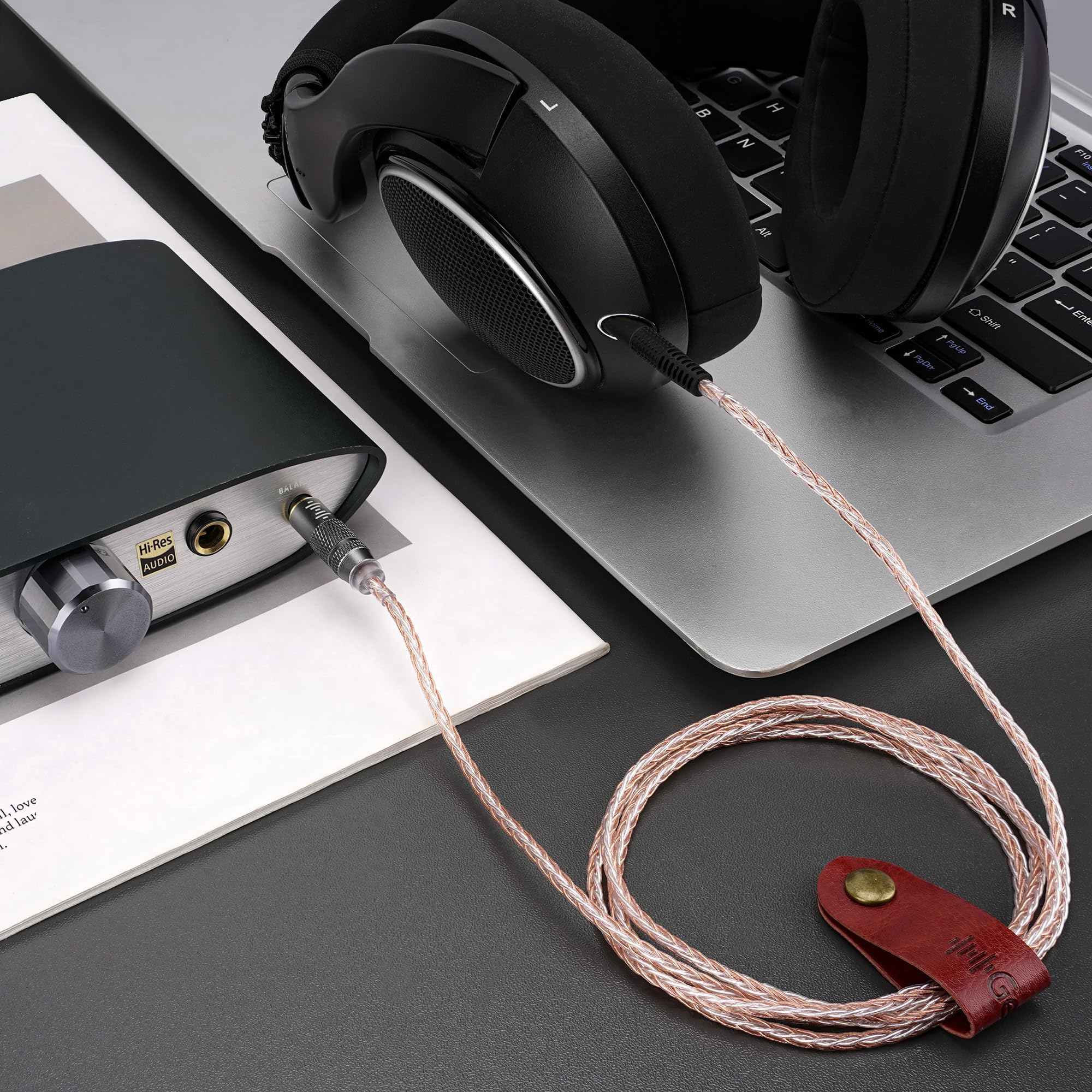 Câble Audio 2,5 Mm GEEKRIA Apollo - Compatible Sennheiser HD620S, HD599, HD598… Pour Casque Hi-Fi, Longueur 1,2 M