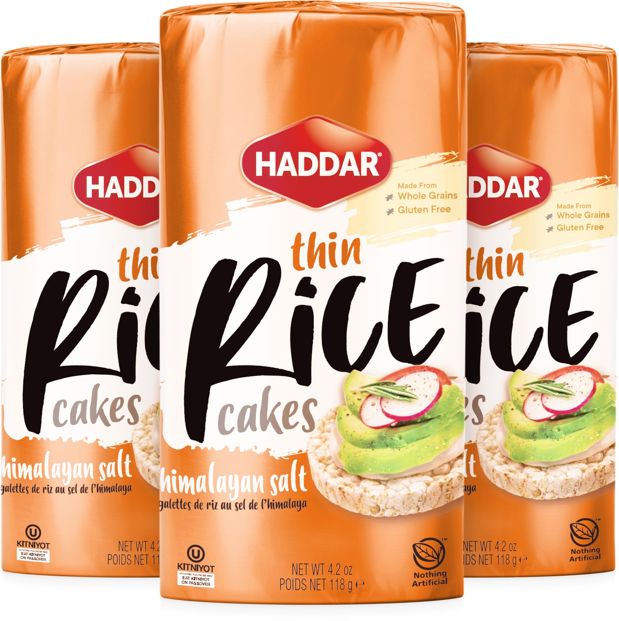 Amazon.com: Haddar Wholegrain Thin Rice Cakes with Himalayan Sea