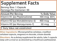 Vista 8 de Suplemento de Vitamina K Triple Play de Bronson (vitamina K2 MK7 / vitamina K2 MK4 / vitamina K1) 0,00002 oz, 1
