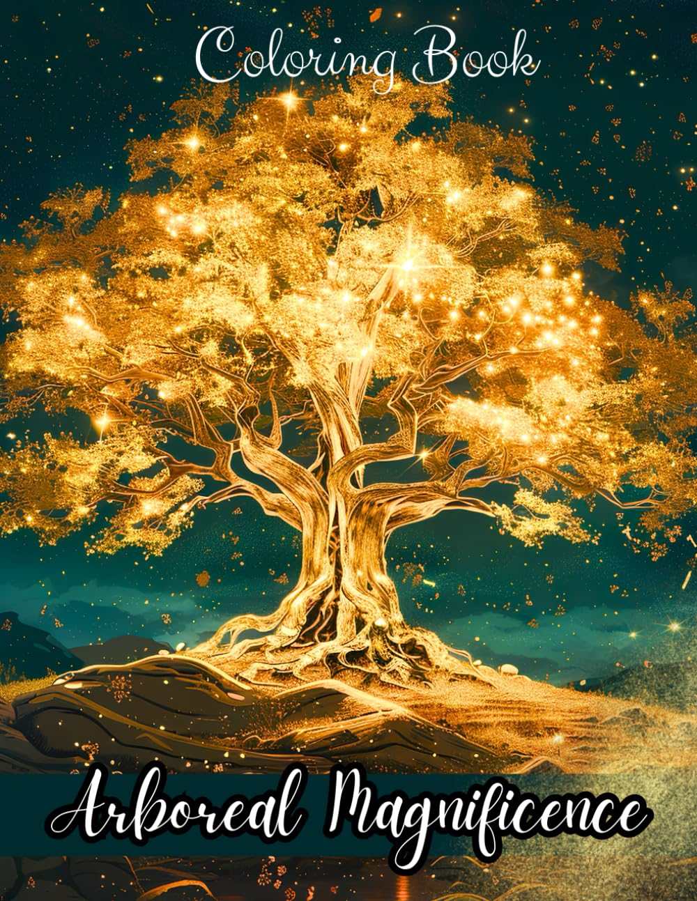 Arboreal Magnificence Coloring Book: 50 Greyscale Coloring Pages for Relaxation and Stress Relief