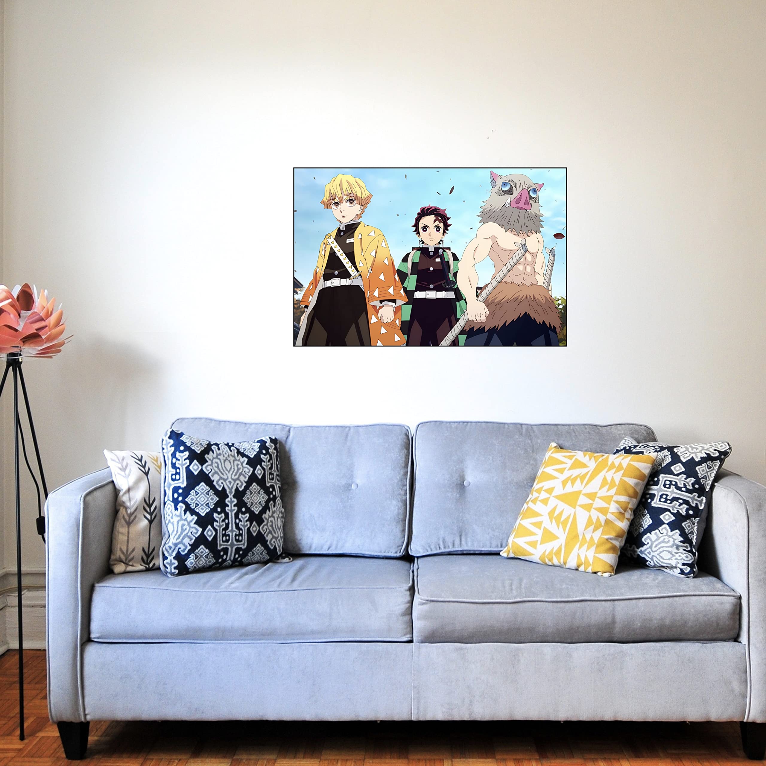3 Anime Demon Slayer Poster – Tanjiro, Zenitsu, Inosuke, Leinwanddruck 30x45cm