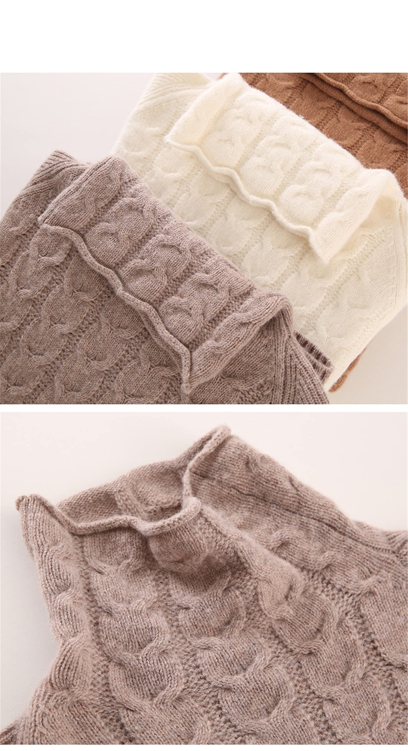 Donna Maglione Di Cashmere Pile Collare Pullover Lana Spessa Maglione Sciolto Grandi Dimensioni Caldo Maglieria