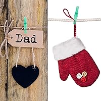 Vista 39 de BronaGrand 100pcs Mini Clear Plastic Utility Paper Clip, Clothespins Clip, Clothes Line Clips,Photo Clips