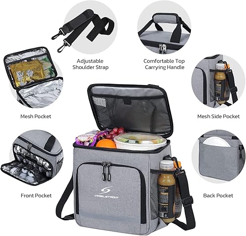 Miniatura 2 de Maelstrom Lonchera para hombres, bolsa de almuerzo aislada para mujereshombres, bolsa de almuerzo a prueba de fugas, bolsa de almuerzo