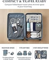 Vista 7 de LANE LINEN - Paquete de 2 toallas de playa de gran tamaño, esenciales de playa y piscina, ligeras para mujeres, absorbente y de secado rápido