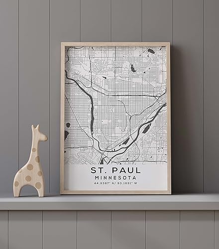 Miniatura 9 de Mapa de St. Paul, Minnesota, Light 2 (24x36)