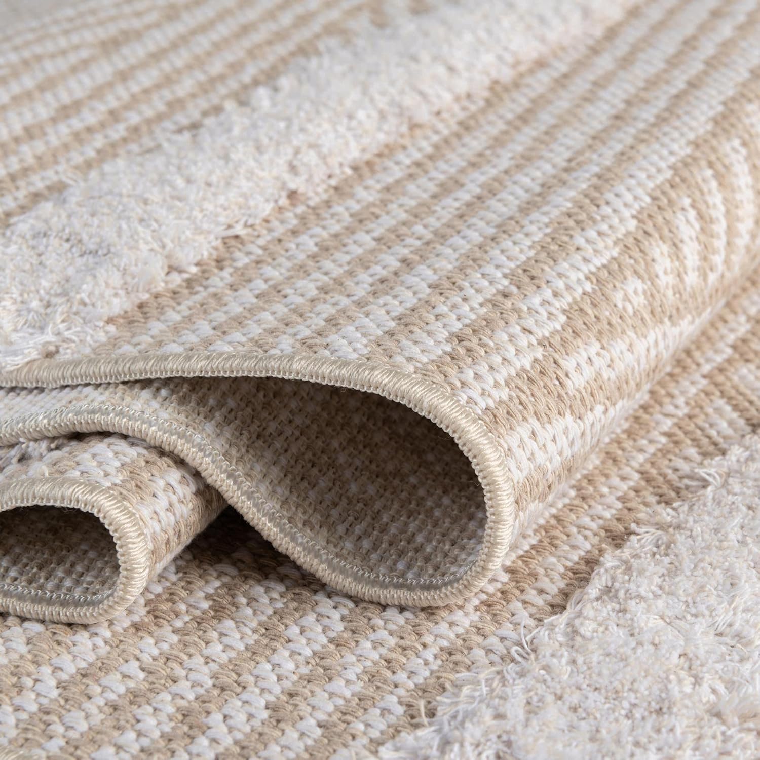 Rugs.com Sabrina Soto Casa Collection Rug – 8' x 10' Beige High Rug Perfect for Living Rooms, Large Dining Rooms, Open Floorplans