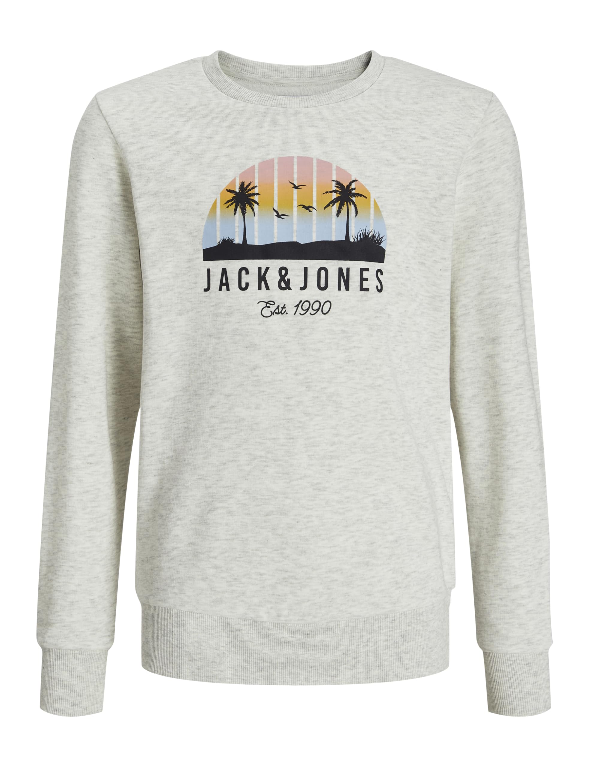 Jack & Jones Jjpalm Sweat Crew Neck Mni, bia?y melan?, 98