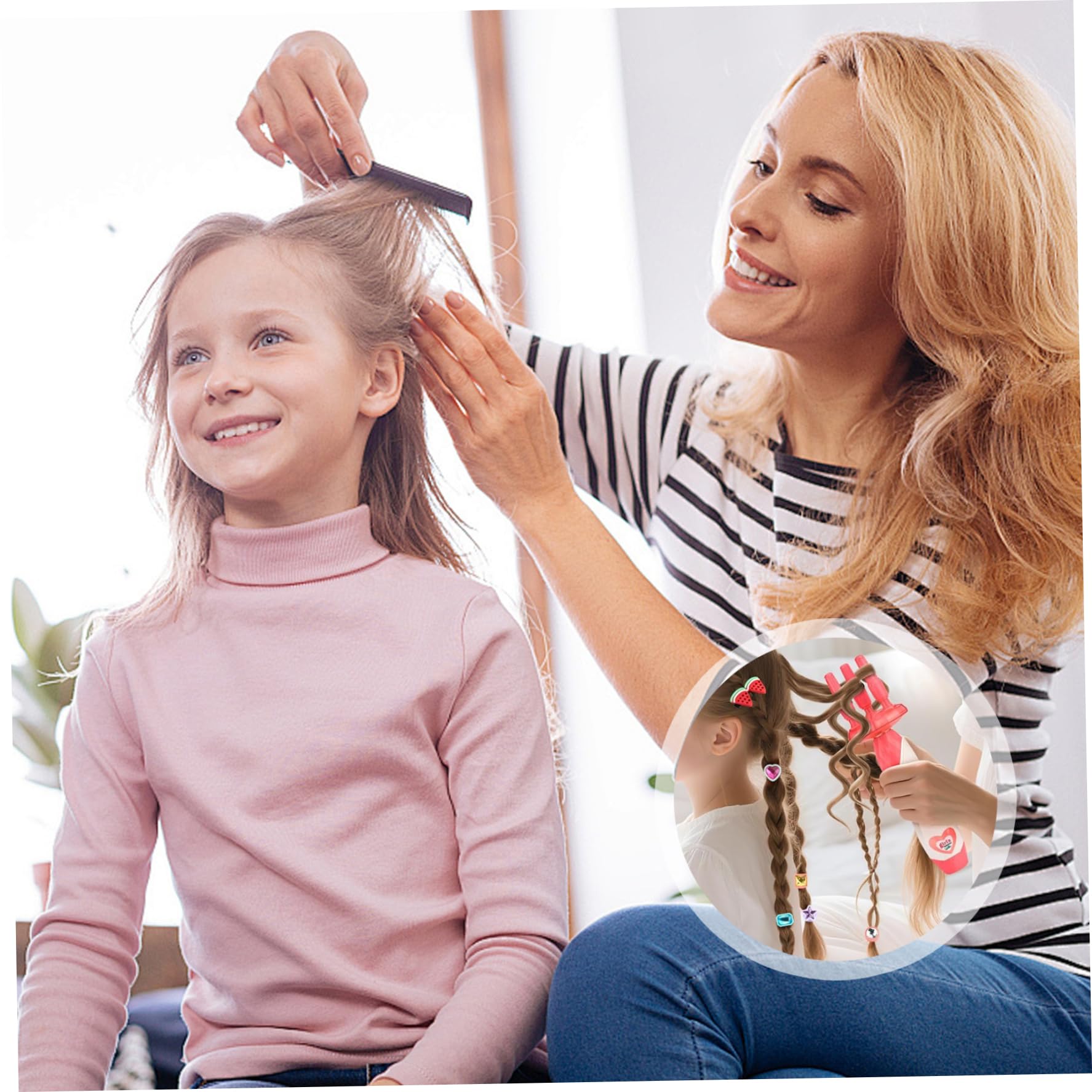 Macchina per treccia per capelli, Braider per capelli automatici, strumenti intrecciati portatili con clip e dispositivo di fissaggio per le ragazze kit di giocattoli per salone di stile fai -da -te