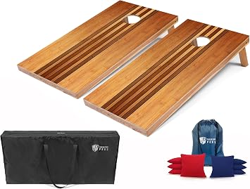 مجموعة ألعاب خارجية خفيفة الوزن من Tailgating Pros مقاس 2x4 قدم، محمولة ومتينة بتصميمات مطبوعة مشرقة وممتعة للفناء الخلفي والحفلات والشاطئ