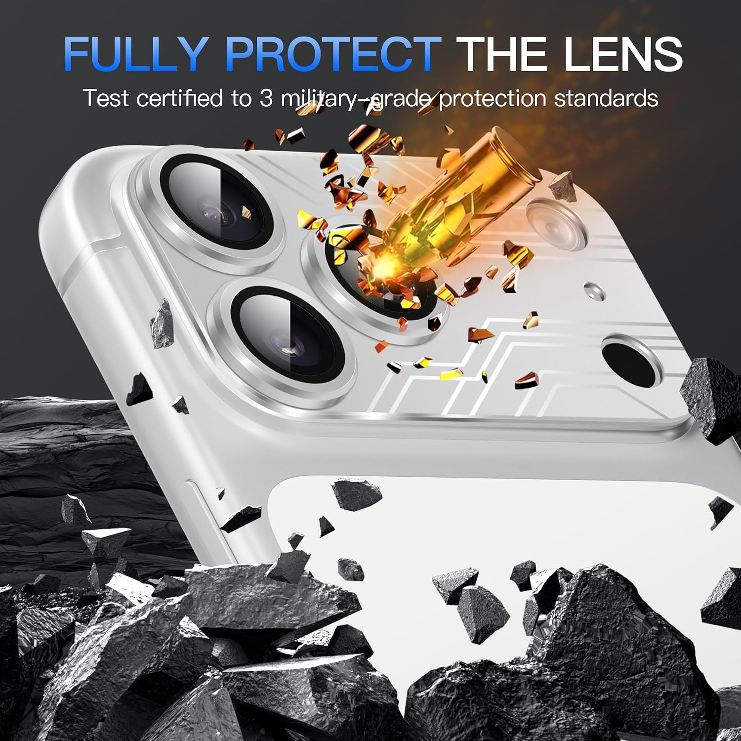 Suoman for iPhone 17 Pro Camera Lens Protector -Sliver image 4