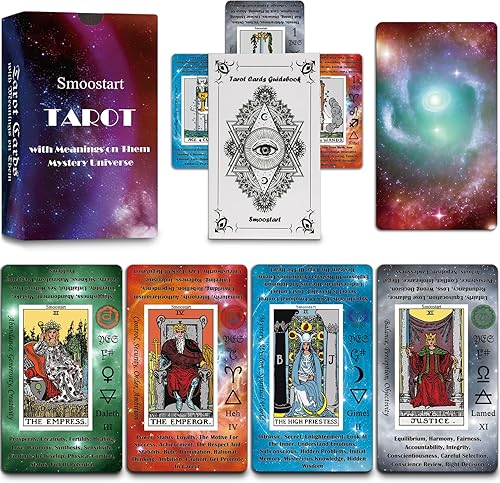 Smoostart Cartas del Tarot (universo misterioso holográfico con significados en las cartas)
