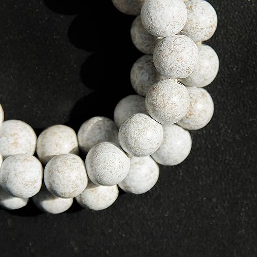 Vista 5 de Meplait - Guirnalda de cuentas de madera de 39 pulgadas estilo granja con borlas, cuentas versátiles para orar estilo boho chic para colgar